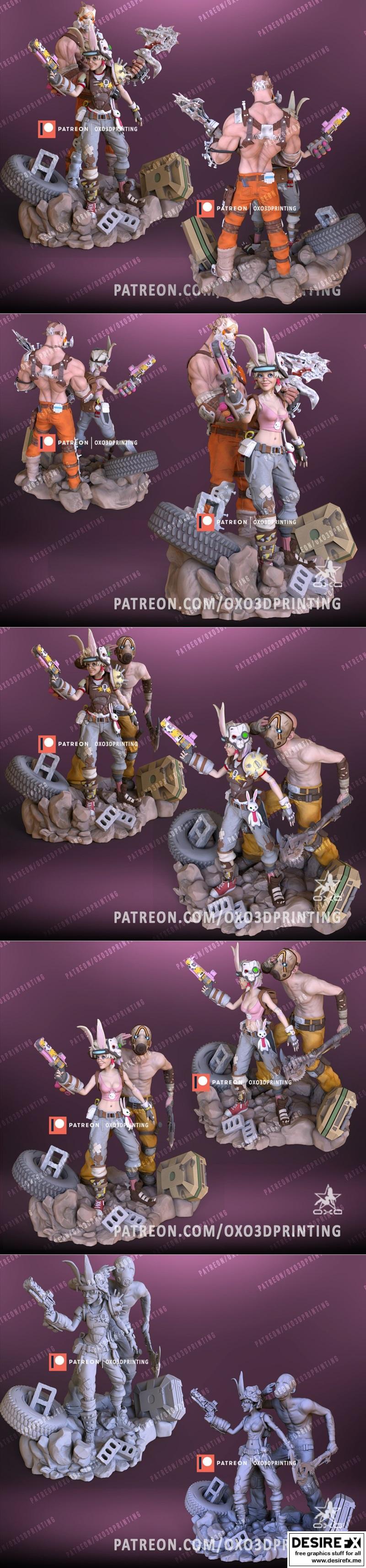 OXO3D - 边界边境 - 小蒂娜·克雷格 3D打印模型|OXO3D – Tiny Tina Kreig Borderlands – 3D Print Model STL