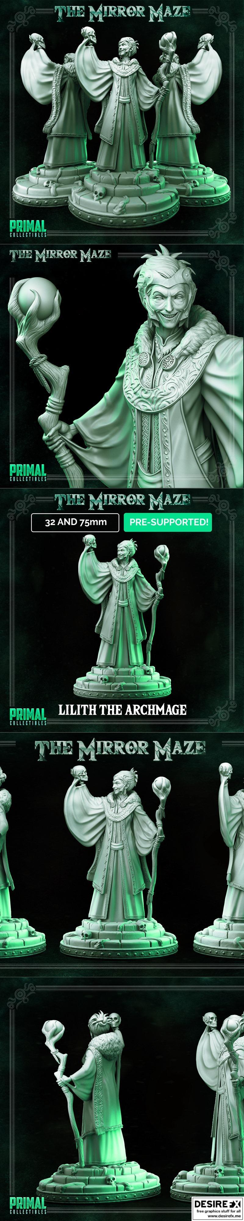 原始标题：Primal Collectibles – Lilith Archmage – 3D Print Model STL

解析：  
- 工作室名称：Primal Collectibles  
- 作品名称：Lilith Archmage（角色名，结合“Lilith”与“Archmage”可判断为游戏/动漫中的角色）  
- 角色名称：Lilith Archmage（“Lilith”常见于神话、游戏或动漫，“Archmage”意为“大法师”，多见于奇幻题材）

结合信息：  
“Lilith Archmage”很可能出自游戏或奇幻题材作品，如《Dungeons & Dragons》《魔兽世界》《魔法禁书目录》等，但更可能源自《Dungeons & Dragons》或类似奇幻设定。  
“3D打印模型”说明是实体模型，用于收藏或打印。

中文标题应体现：  
- 角色名称（Lilith大法师）  
- 作品类型（奇幻/游戏/动漫）  
- 产品形式（3D打印模型）  

最终中文标题：  
**Lilith大法师 3D打印收藏模型**|Primal Collectibles – Lilith Archmage – 3D Print Model STL