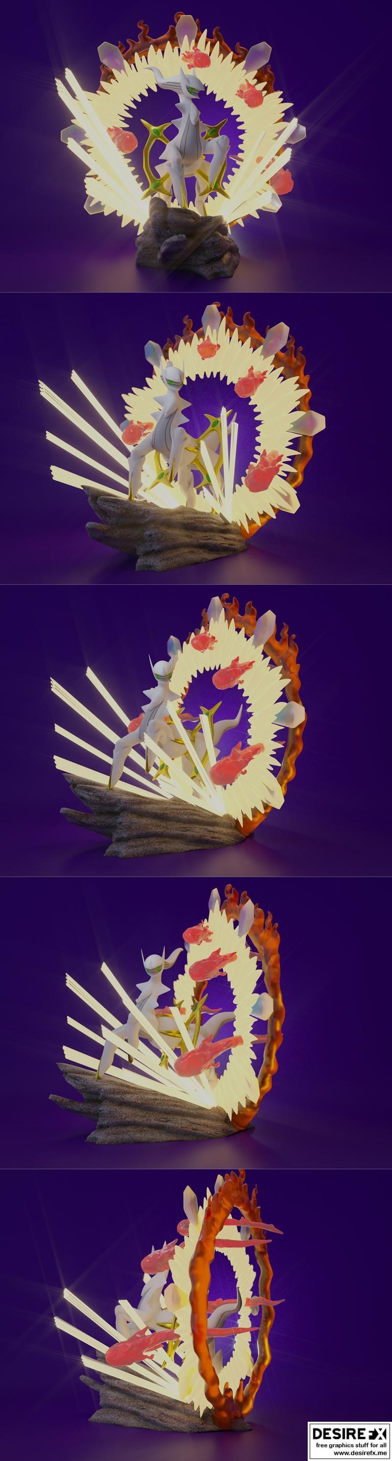 宝可梦Arceus 3D打印模型|Arceus – Pokemon – 3D Print Model STL