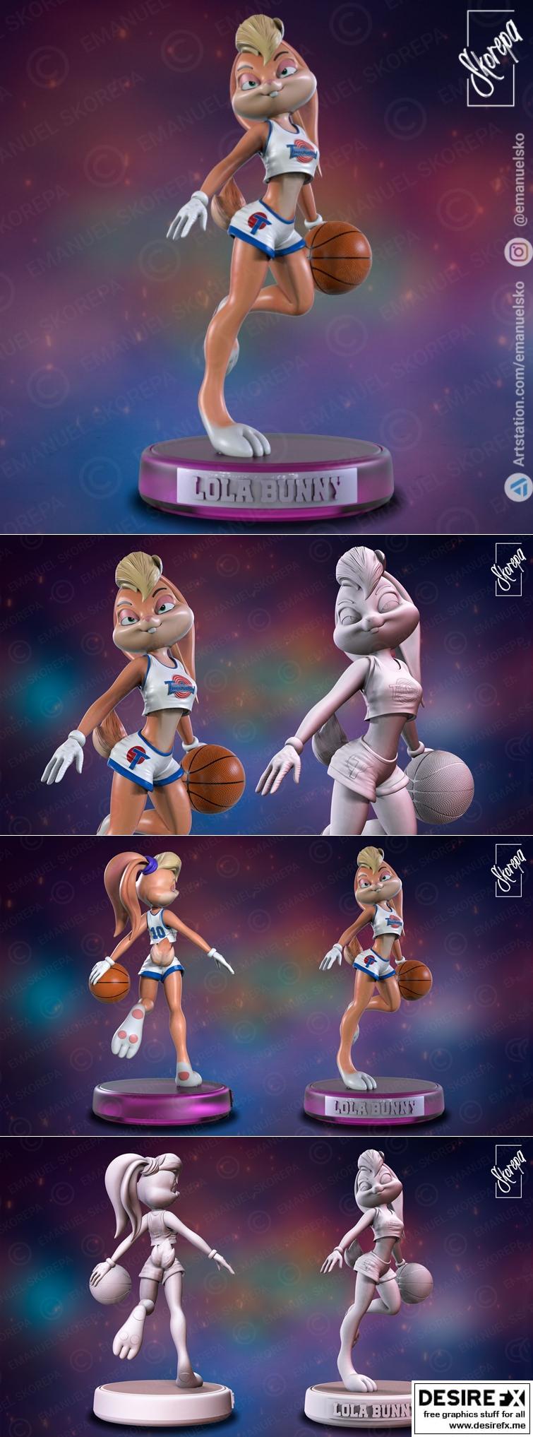 洛莉兔 时空大作战 3D打印模型|Lola Bunny – Space Jam – 3D Print Model STL