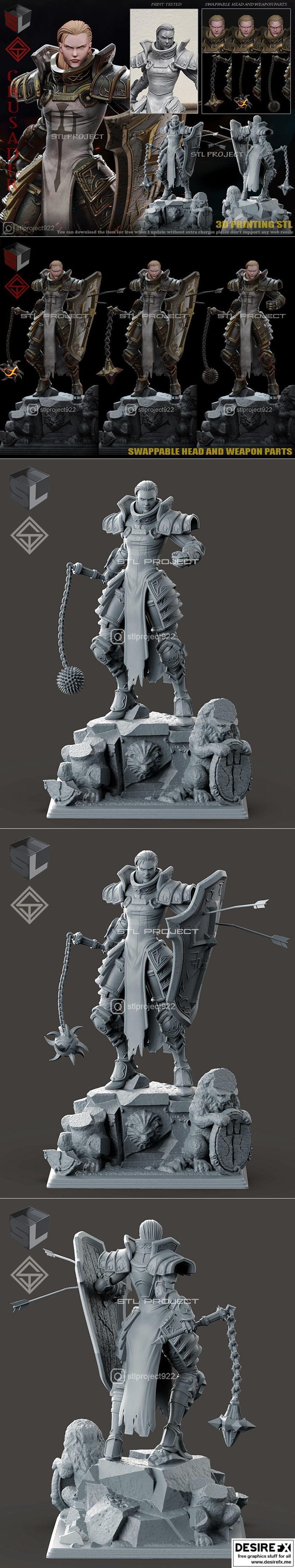 十字军 – 3D打印模型|Crusader – 3D Print Model STL
