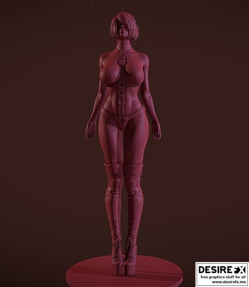 3D打印模型：动漫少女角色造型|Sexy Girl 1 – 3D Print Model STL