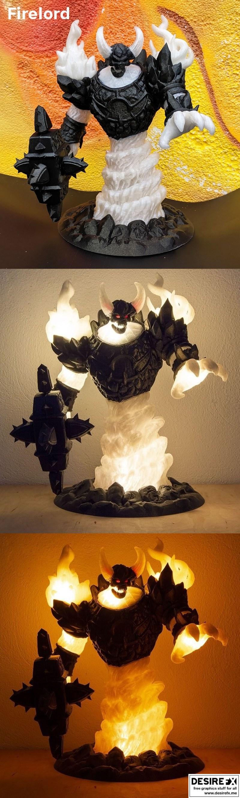 火焰之主灯饰 figurine - 3D打印模型|Firelord Lamp Figure – 3D Print Model STL