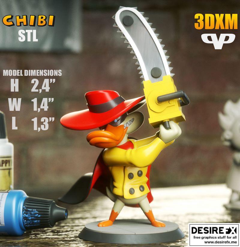 Chibi奈克鸭 3D打印模型|Chibi Negaduck – 3D Print Model STL