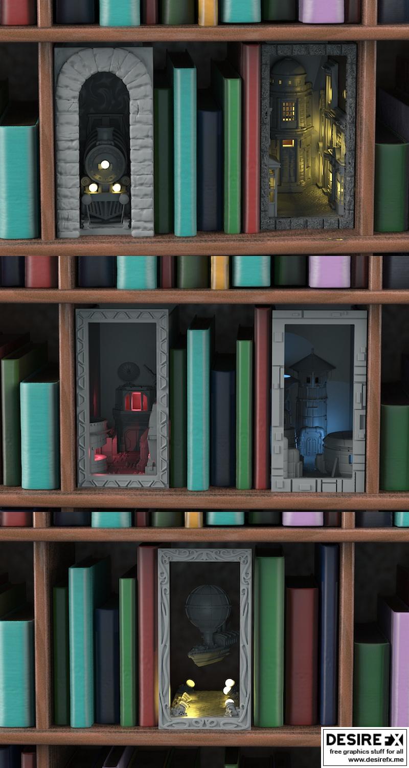 风景图书馆——3D打印模型|The Scenic Library – 3D Print Model STL