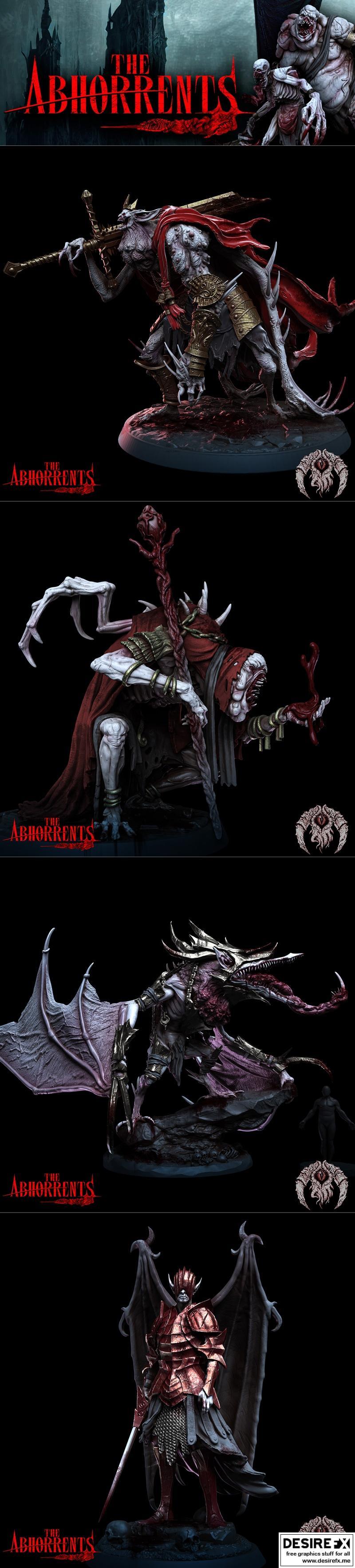 Bestiarum迷你模型——《异兽》2023年3D打印模型|Bestiarum Miniatures – The Abhorrents January 2023 – 3D Print Model STL