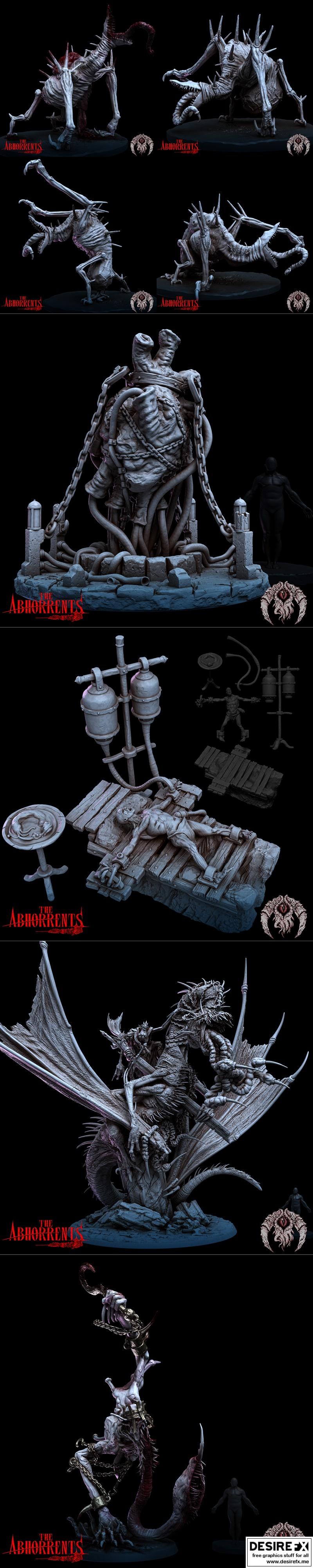 Bestiarum迷你模型——《异兽》2023年3D打印模型|Bestiarum Miniatures – The Abhorrents January 2023 – 3D Print Model STL