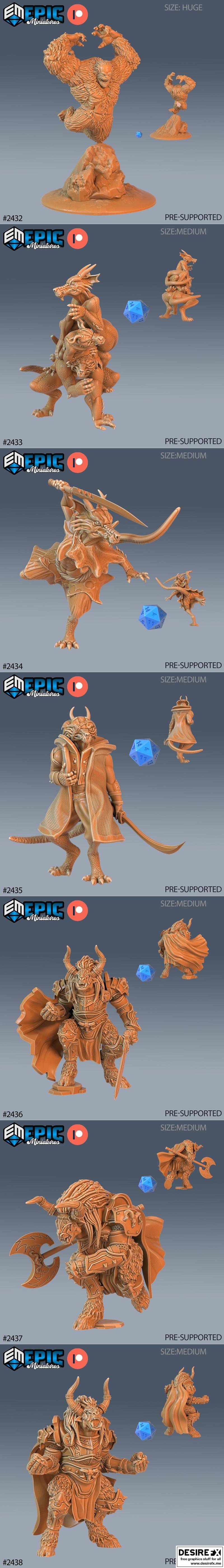史诗迷你模型——古代冷门设定——3D打印模型|Epic Miniatures – Ancient Cold Set – 3D Print Model STL