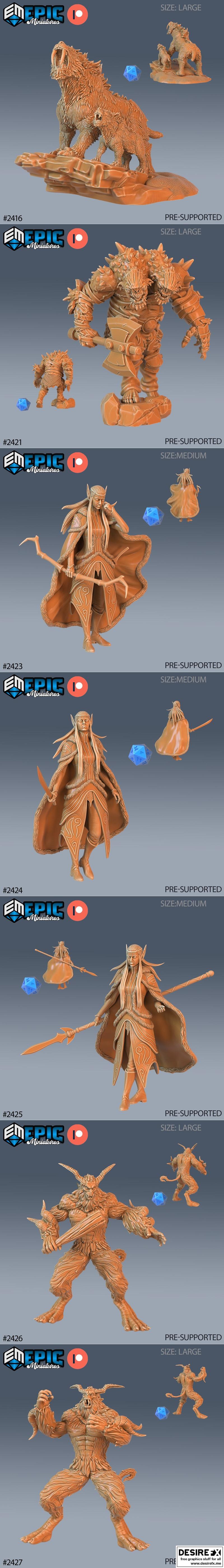 史诗迷你模型——古代冷门设定——3D打印模型|Epic Miniatures – Ancient Cold Set – 3D Print Model STL