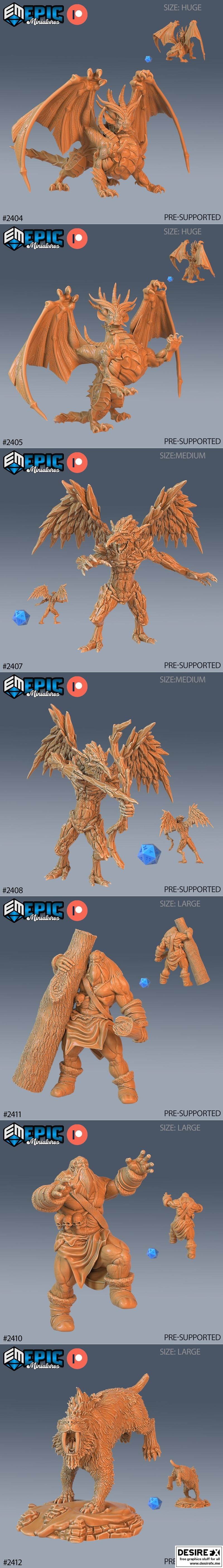史诗迷你模型——古代冷门设定——3D打印模型|Epic Miniatures – Ancient Cold Set – 3D Print Model STL