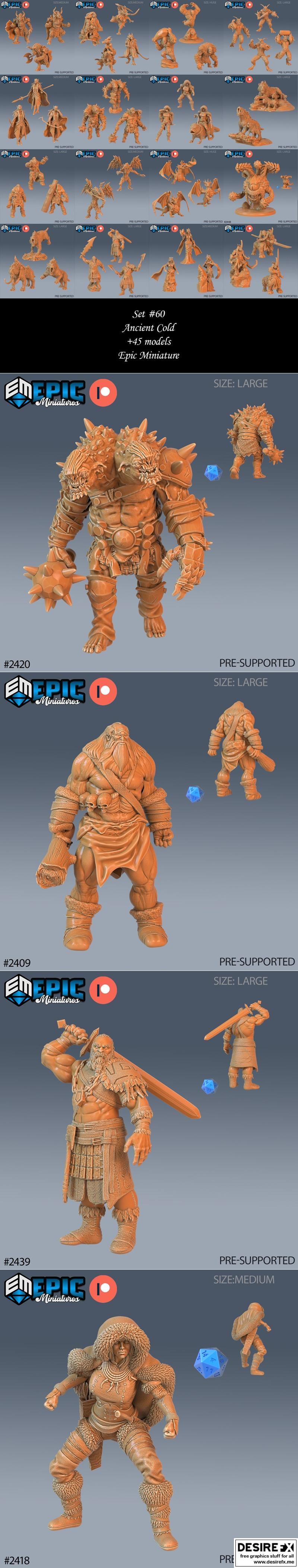 史诗迷你模型——古代冷门设定——3D打印模型|Epic Miniatures – Ancient Cold Set – 3D Print Model STL