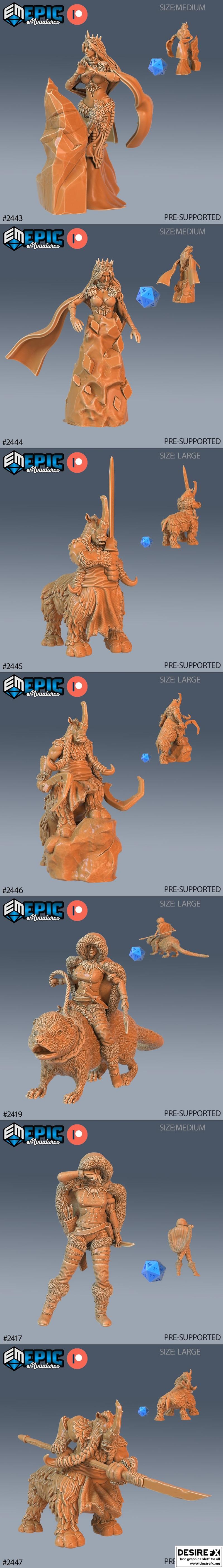 史诗迷你模型——古代冷门设定——3D打印模型|Epic Miniatures – Ancient Cold Set – 3D Print Model STL