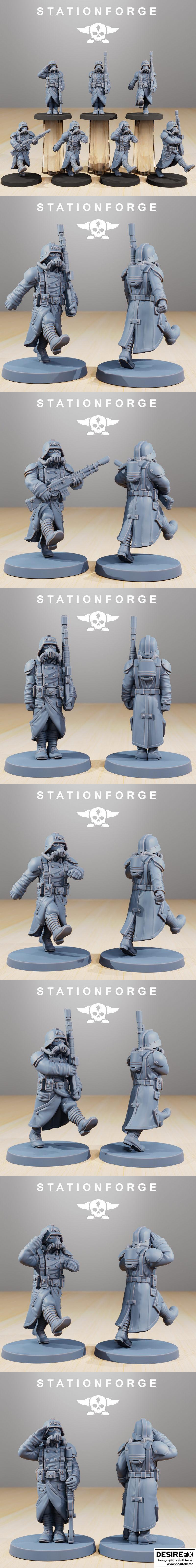 Station Forge - 哥布林守卫行进姿态 3D打印模型|Station Forge – Grimguard Marching Poses – 3D Print Model STL