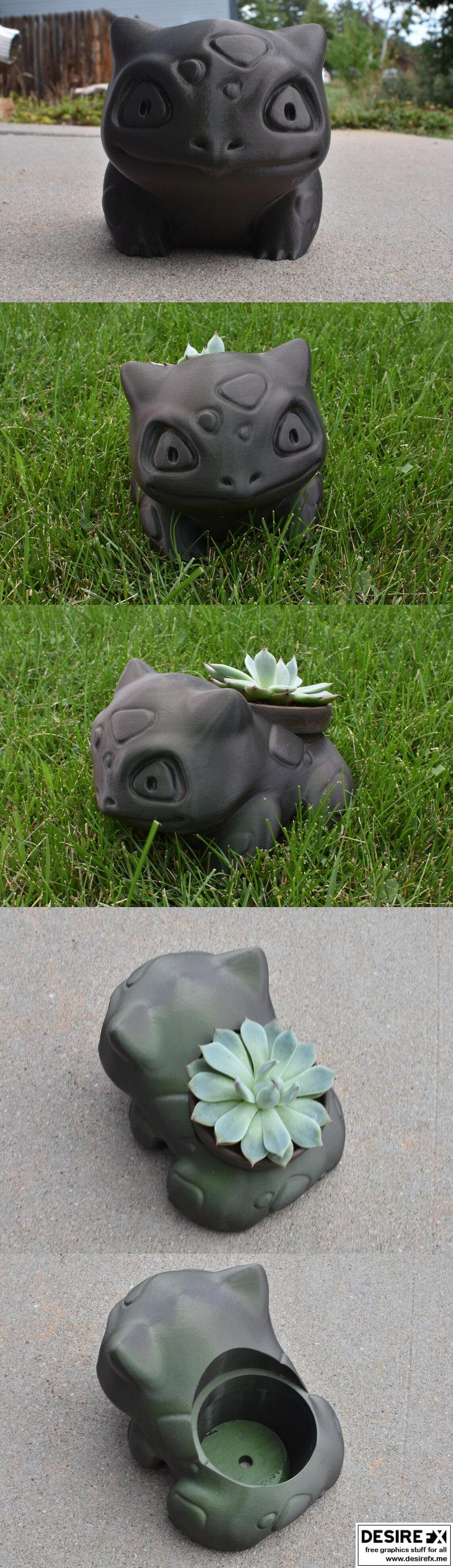 宝可梦小火龙花盆 - 3D打印模型|Pokemon Bulbasaur Flower Pot – 3D Print Model STL