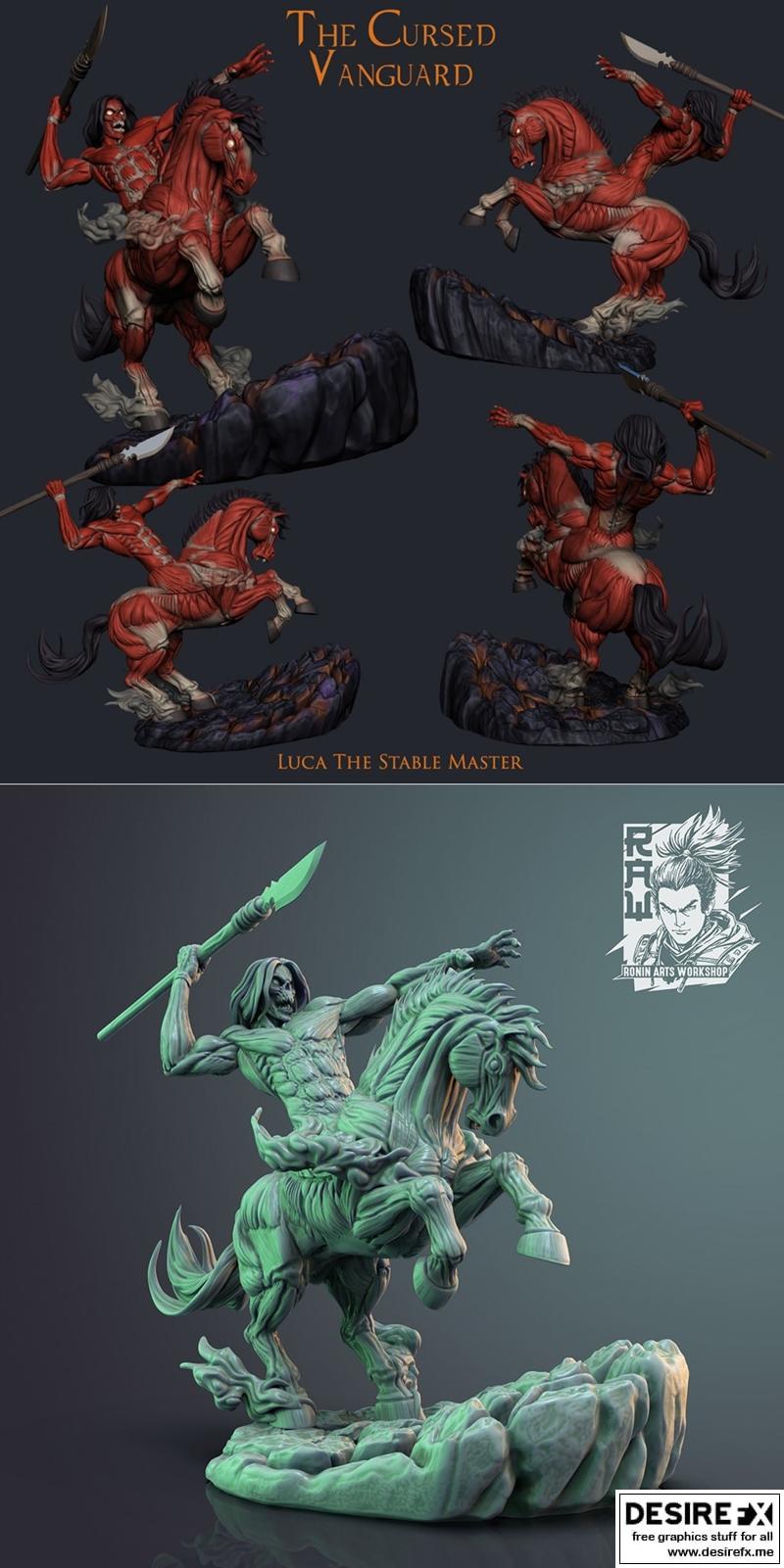 ronin艺术工坊 - 骑士卢卡 - 3D打印模型|Ronin Arts Workshop – Horseman Luca – 3D Print Model STL