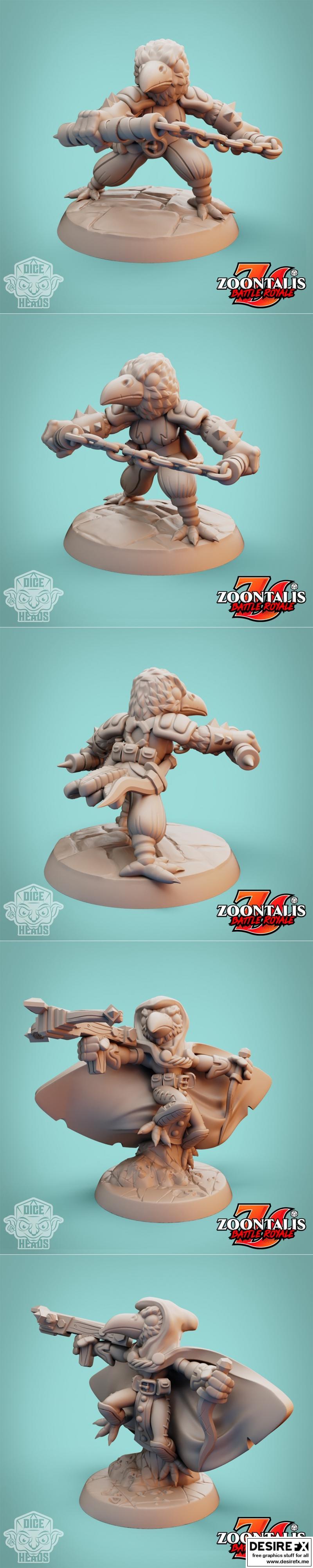 骰子头——暗影 rogue 与暗影猎手 3D打印模型|Dice Heads – Raven Rogue and Raven Ranger – 3D Print Model STL