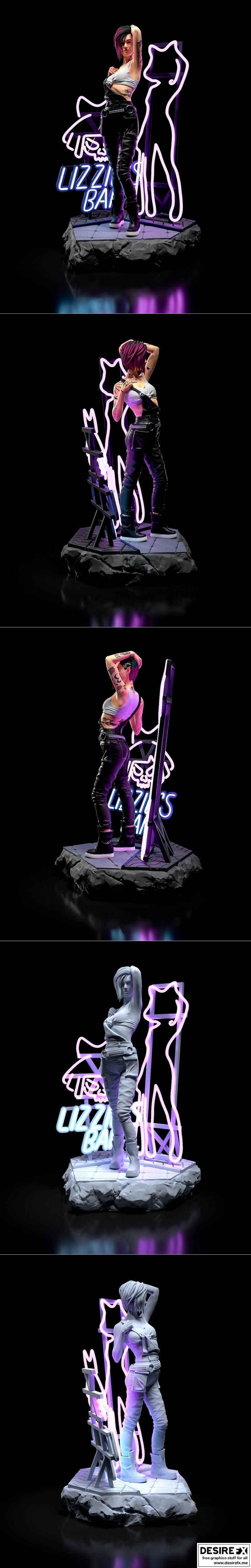 Judy Alvarez雕塑 3D打印模型 STL|Judy Alvarez Sculpture – 3D Print Model STL