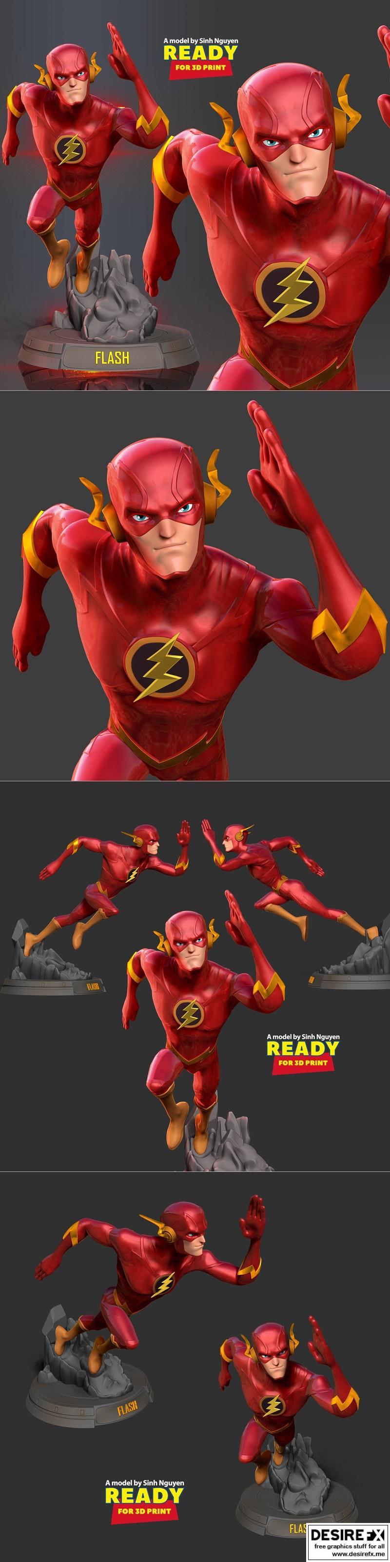 闪亮风格 - 3D打印模型 - 可打印角色设计|Flash stylized – 3D Print Model STL