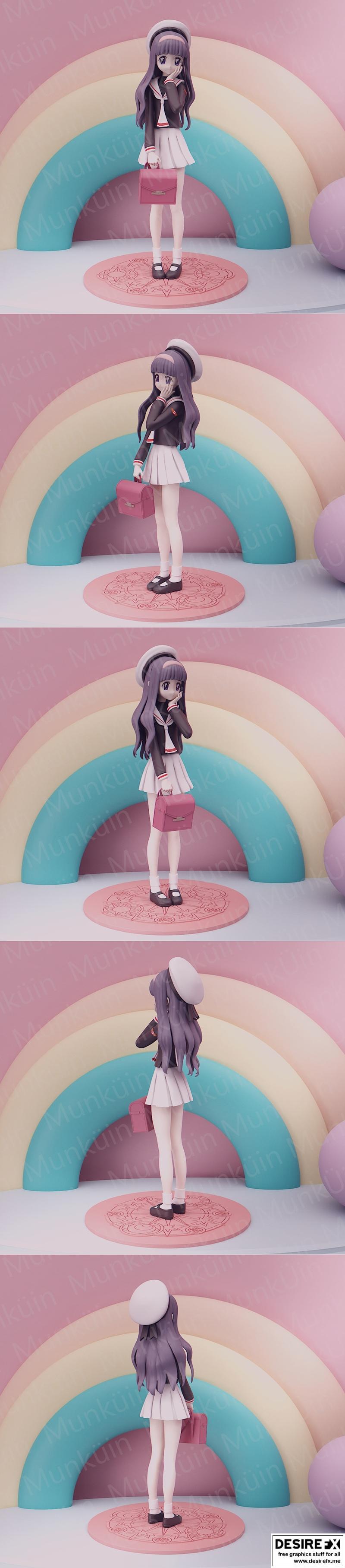 樱之卡牌捕手3D打印模型|Tomoyo School Sakura Cardcaptor Fan Art – 3D Print Model STL