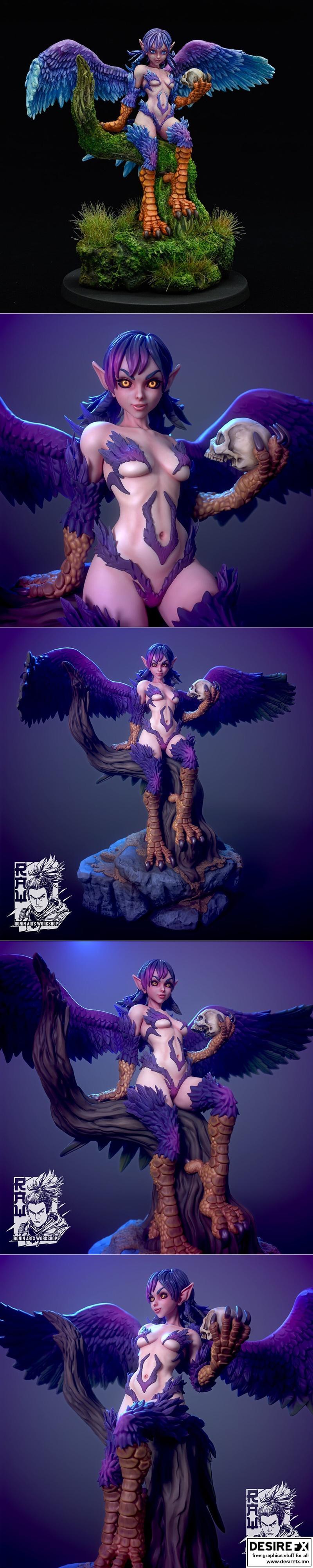 RAW - 噩影女妖Vivi - 3D打印模型|RAW – vivi the harpy – 3D Print Model STL