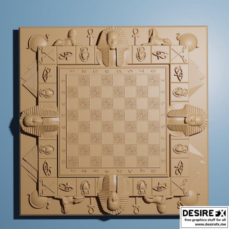 埃及棋盘-3D打印模型-STL文件|Egyptian Chessboard – 3D Print Model STL