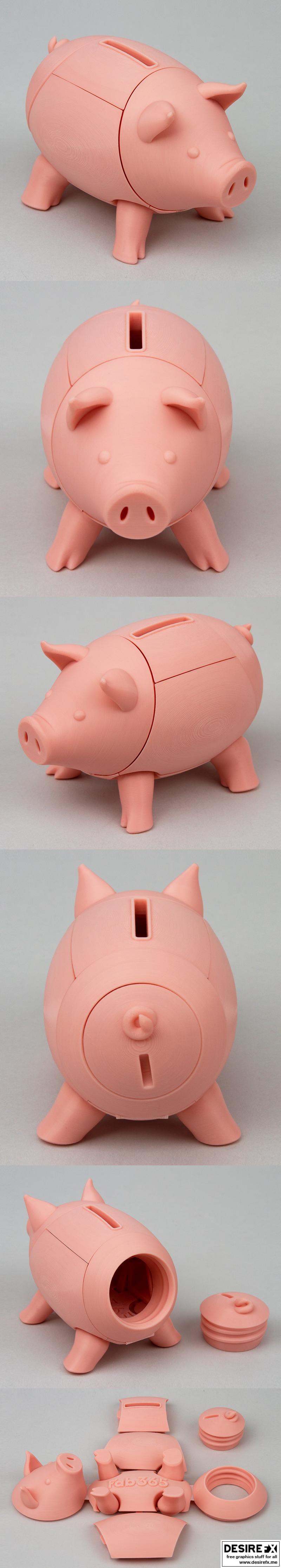 Fab365 - 可折叠存钱罐 - 3D打印模型|Fab365 – Foldable Piggy Bank – 3D Print Model STL