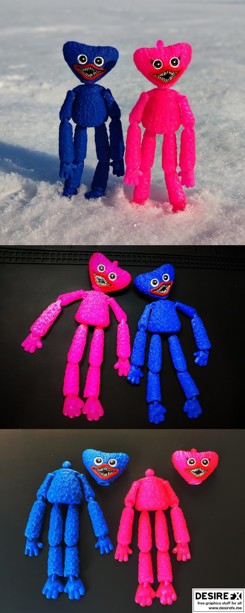 可打印3D模型：Huggy Wuggy角色造型|Flexi Monster Toy Huggy Wuggy – 3D Print Model STL