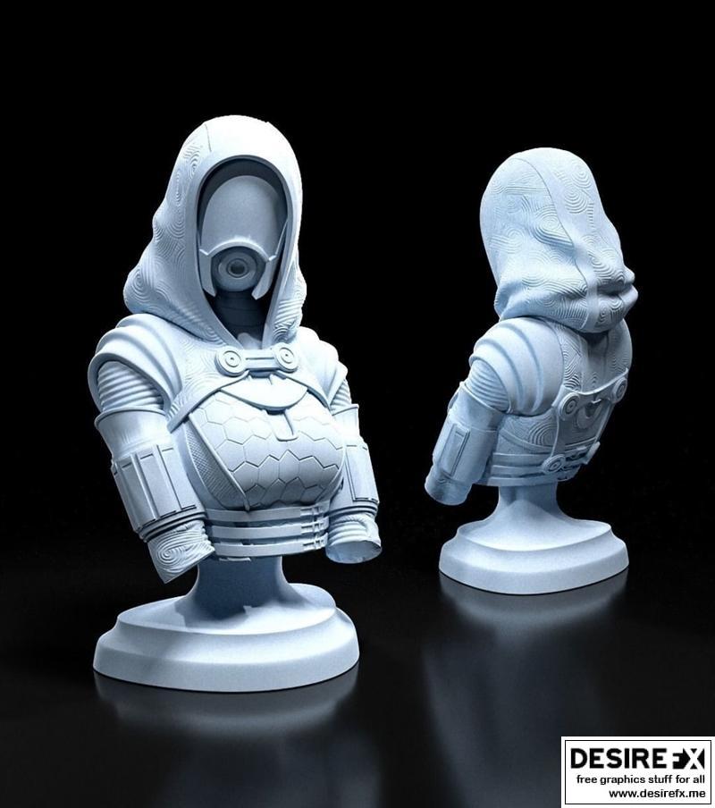 Tali角色3D打印模型|Tali Bust – 3D Print Model STL