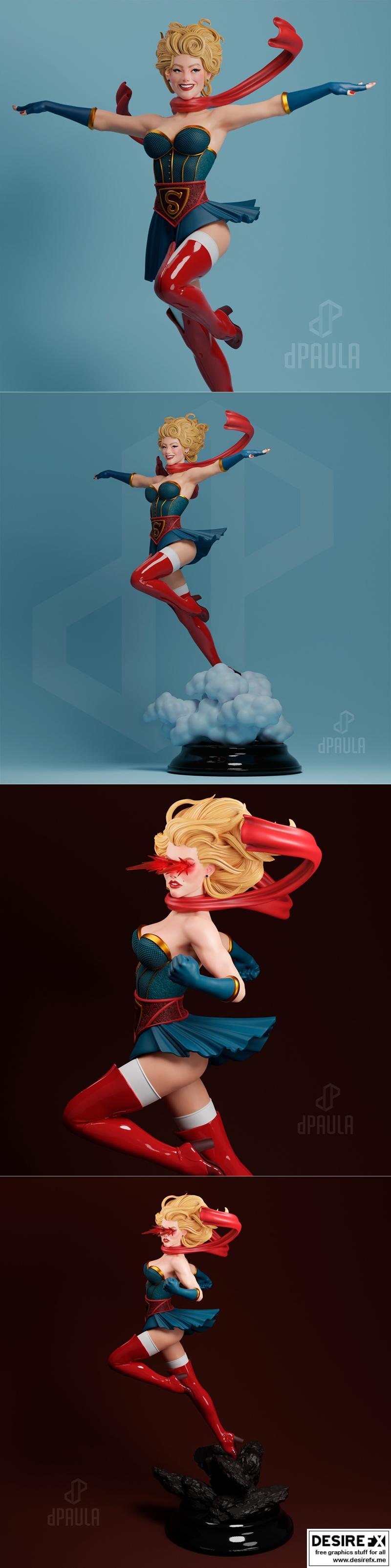 超女爆破款3D打印模型|Supergirl Bombshell – 3D Print Model STL