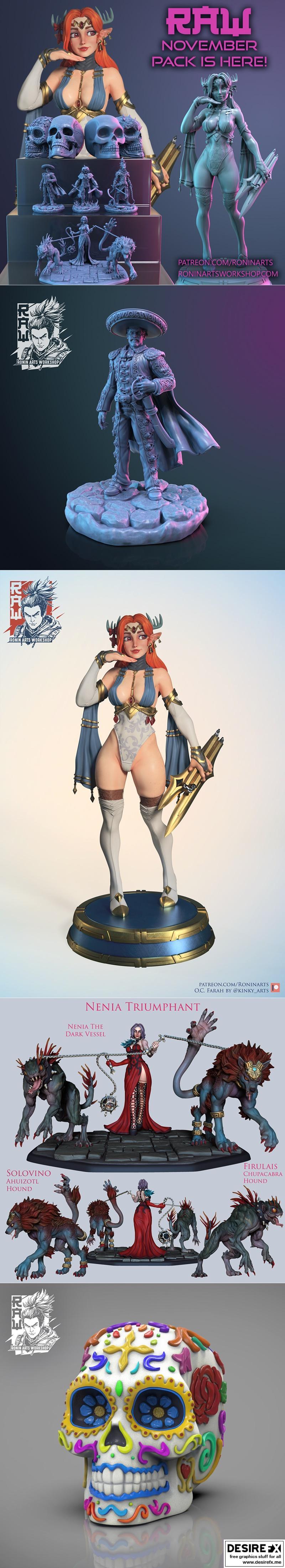 Ronin Arts Workshop RAW - M21十一月2022 - 3D打印模型STL|Ronin Arts Workshop RAW – M21 November 2022 – 3D Print Model STL