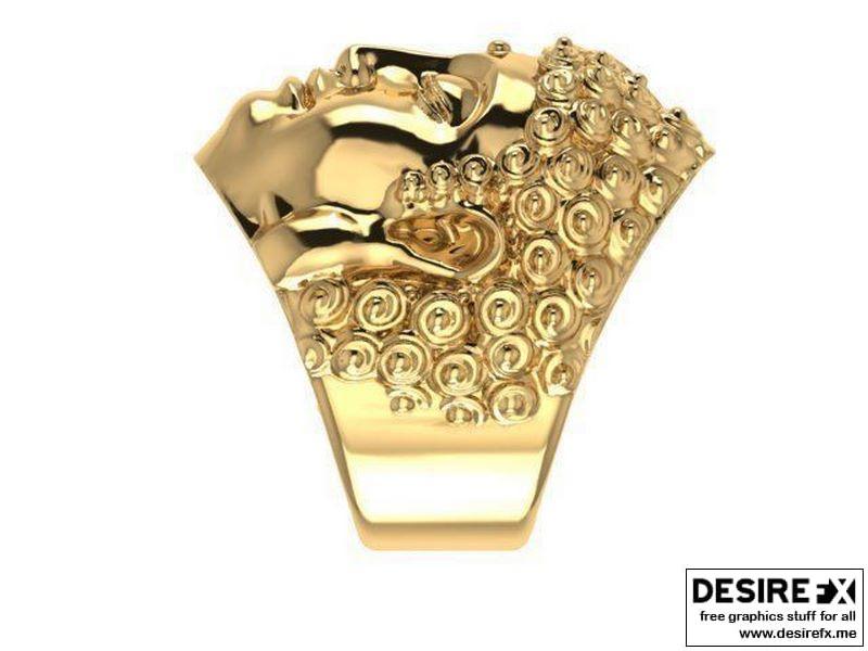 佛教与恶魔 3D打印模型|Ring Buddhism and devil 3D print model