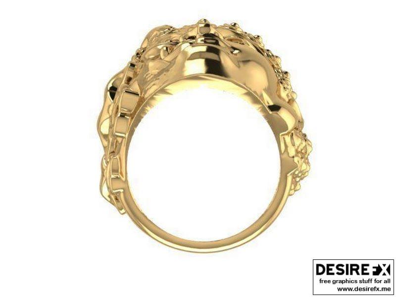 佛教与恶魔 3D打印模型|Ring Buddhism and devil 3D print model