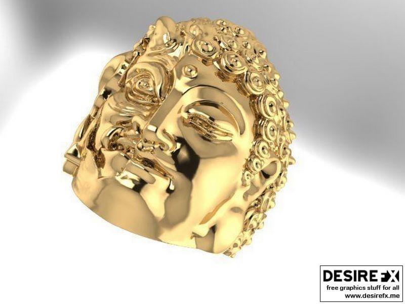 佛教与恶魔 3D打印模型|Ring Buddhism and devil 3D print model