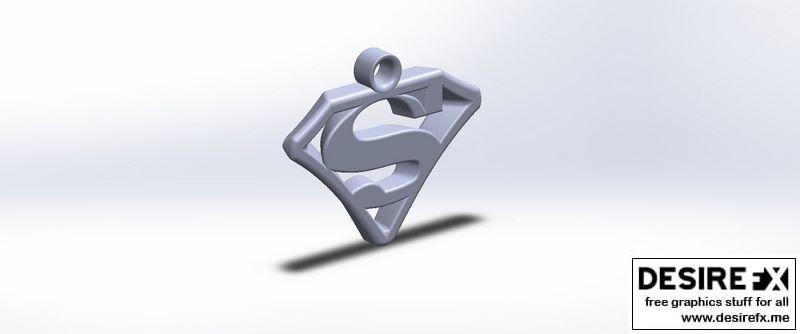3D打印模型：超人吊坠|PENDANT Superman 3D print model