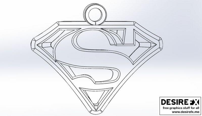 3D打印模型：超人吊坠|PENDANT Superman 3D print model