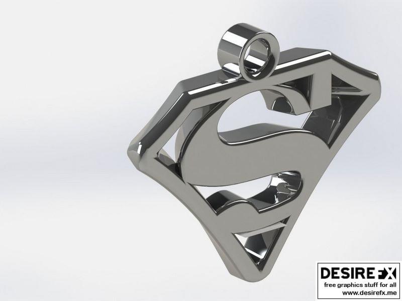 3D打印模型：超人吊坠|PENDANT Superman 3D print model