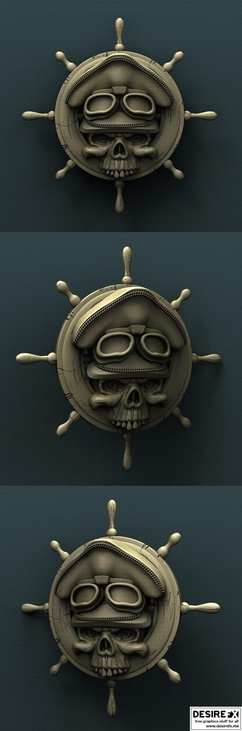 锚点骷髅头 - 3D打印模型|Anchor Skull Head – 3D Print Model STL