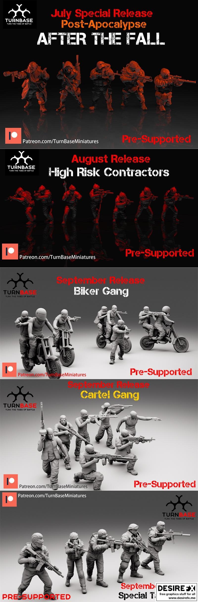 TurnBase迷你模型集——3D打印动漫角色模型|TurnBase Miniatures Collection – 3D Print Model STL