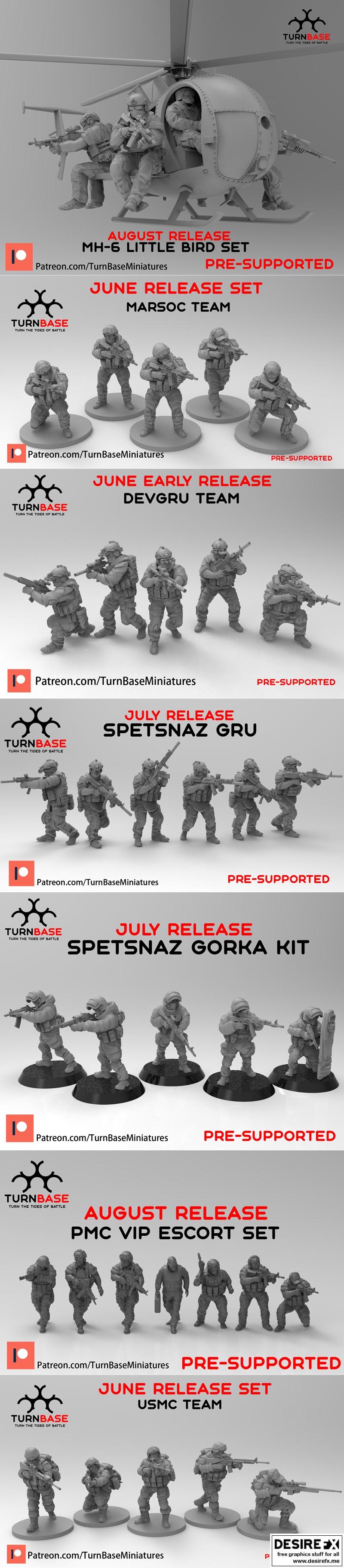 TurnBase迷你模型集——3D打印动漫角色模型|TurnBase Miniatures Collection – 3D Print Model STL