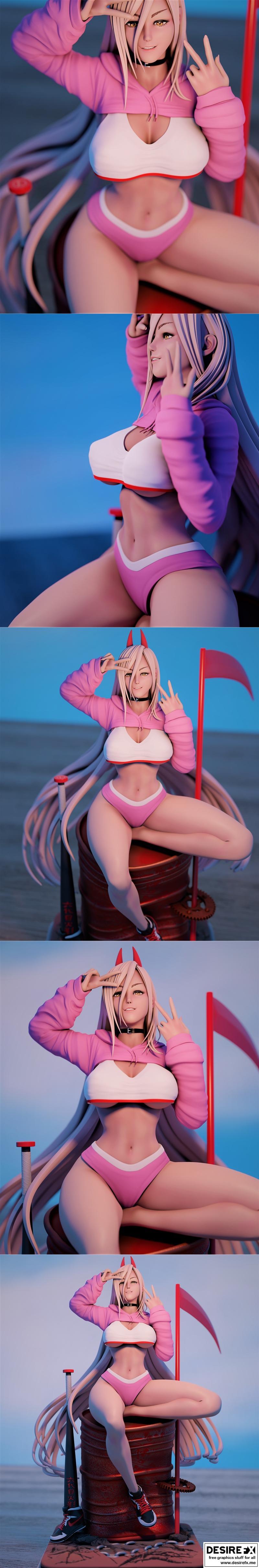 链锯人 三笠 原始模型 3D打印|Power – Chainsaw Man and Extras – Momoji – 3D Print Model STL