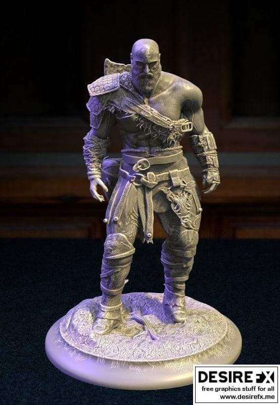 克雷多斯雕像 3D打印模型 STL|Kratos Statue – 3D Print Model STL