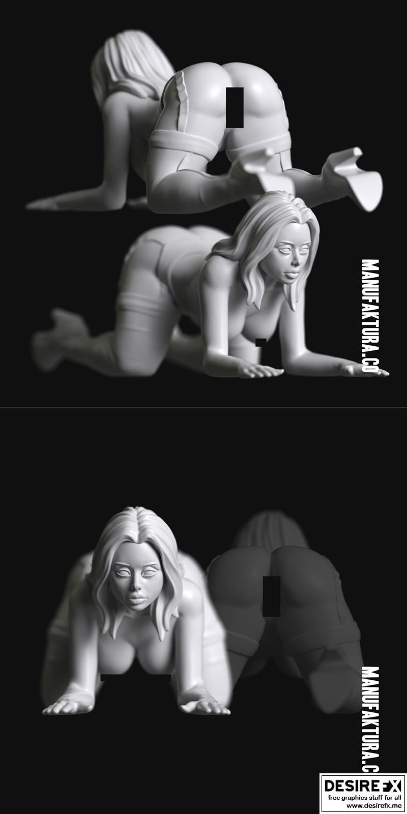 系列75b - 女囚奴隶角色 - 3D打印模型|Sub Series 75b – Naked Female Prisoner Slave – 3D Print Model STL