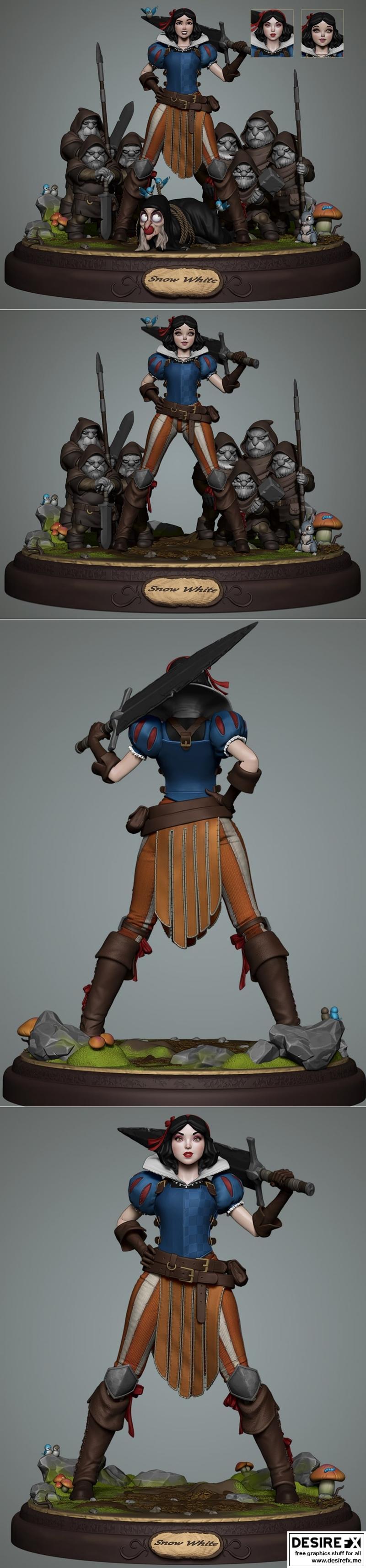 白雪公主 3D打印模型|Snow White – 3D Print Model STL