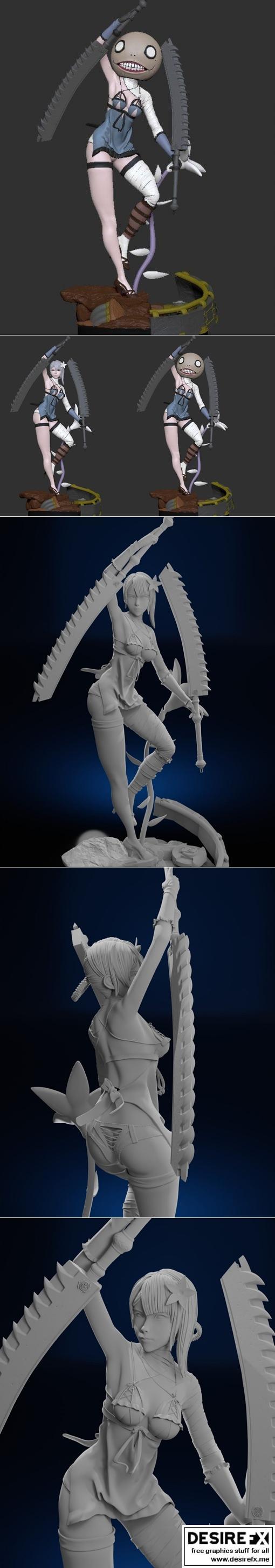 尼尔·凯恩 3D打印模型 STL|Nier Kaine – 3D Print Model STL