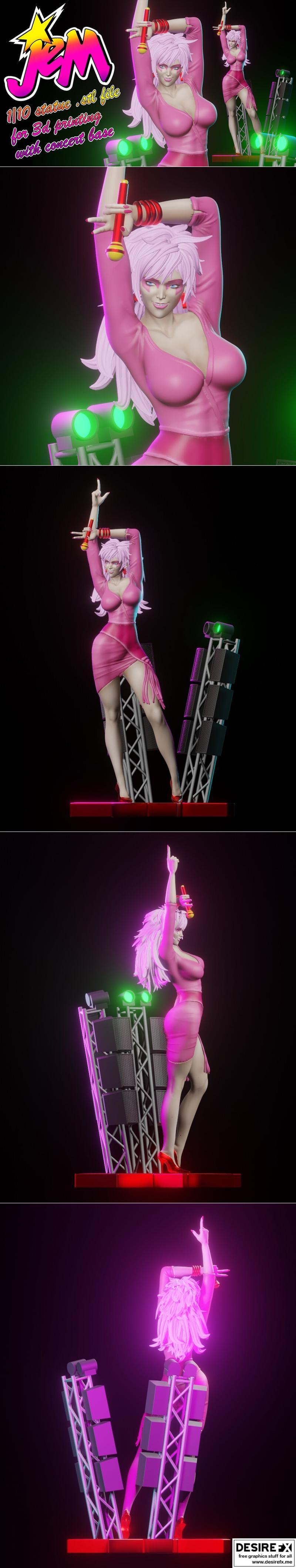 Jem与幻影乐队 3D打印模型|Jem and the Holograms – 3D Print Model STL
