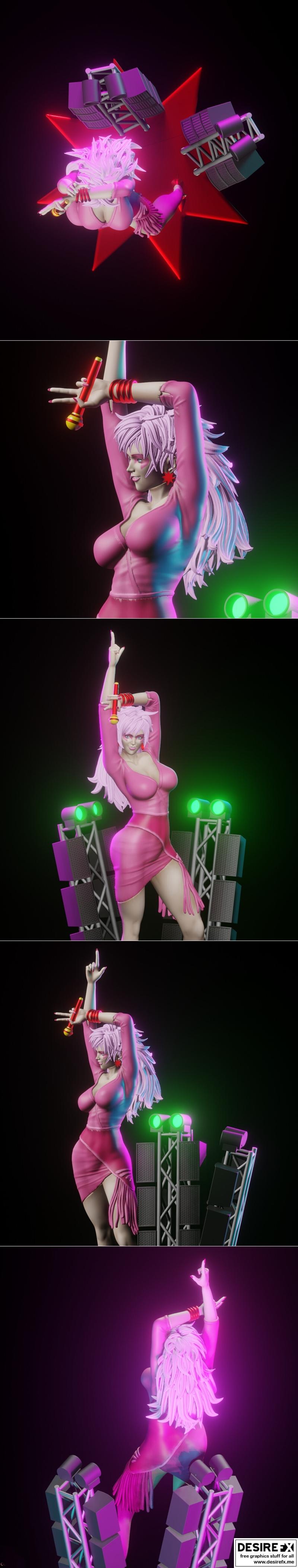 Jem与幻影乐队 3D打印模型|Jem and the Holograms – 3D Print Model STL