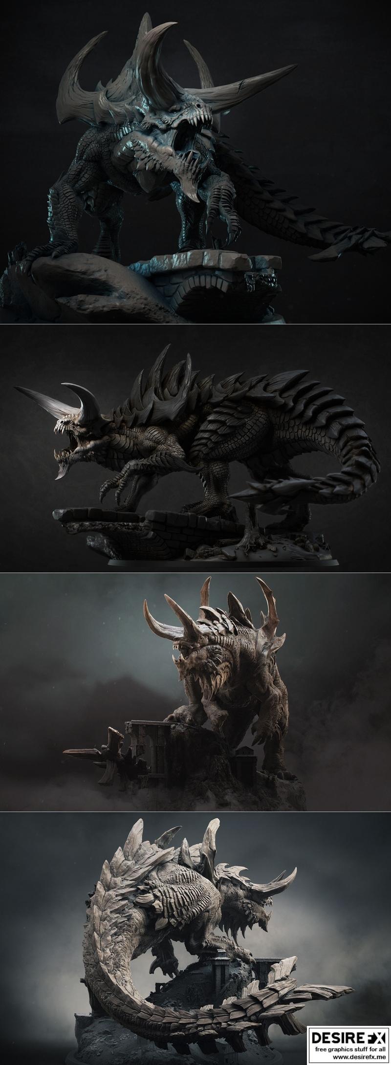 打印之王——泰坦塔拉斯克——3D打印模型|Lord of the print – Titan Tarrasque – 3D Print Model STL