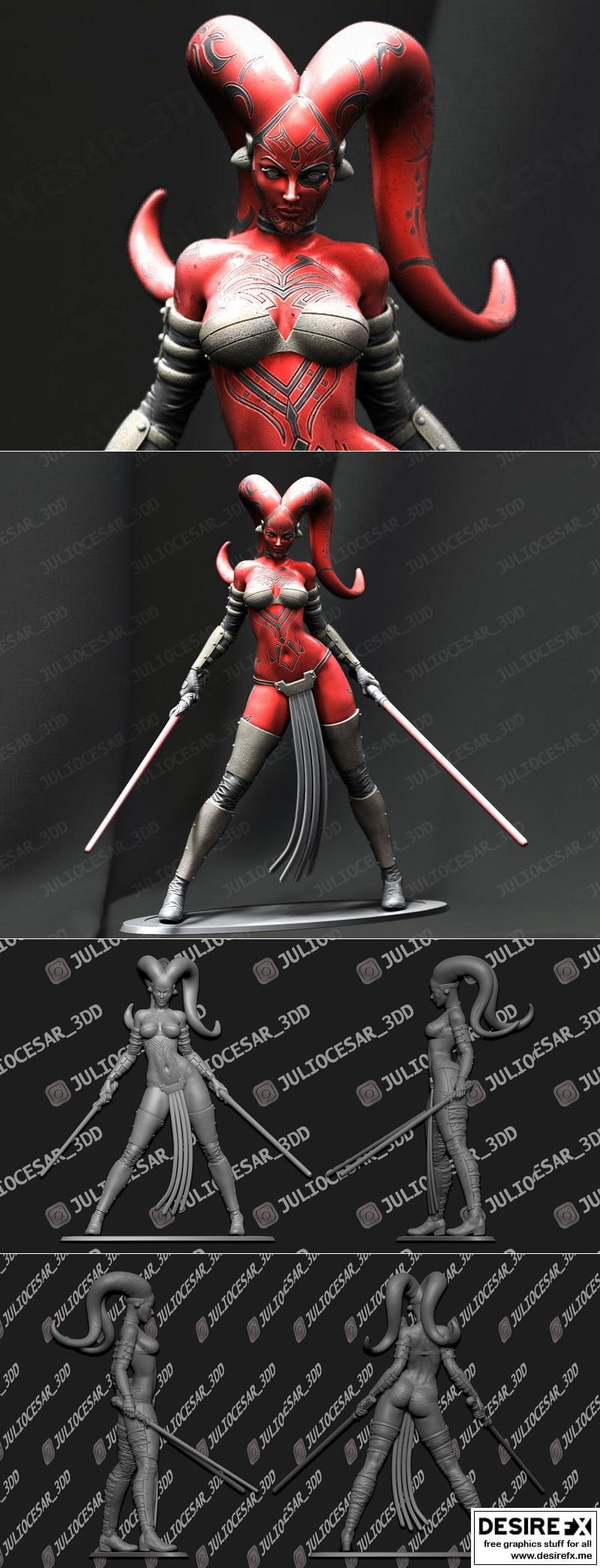 星球大战 大帝塔隆 3D打印模型|Star Wars – Darth Talon – juliooka – 3D Print Model STL