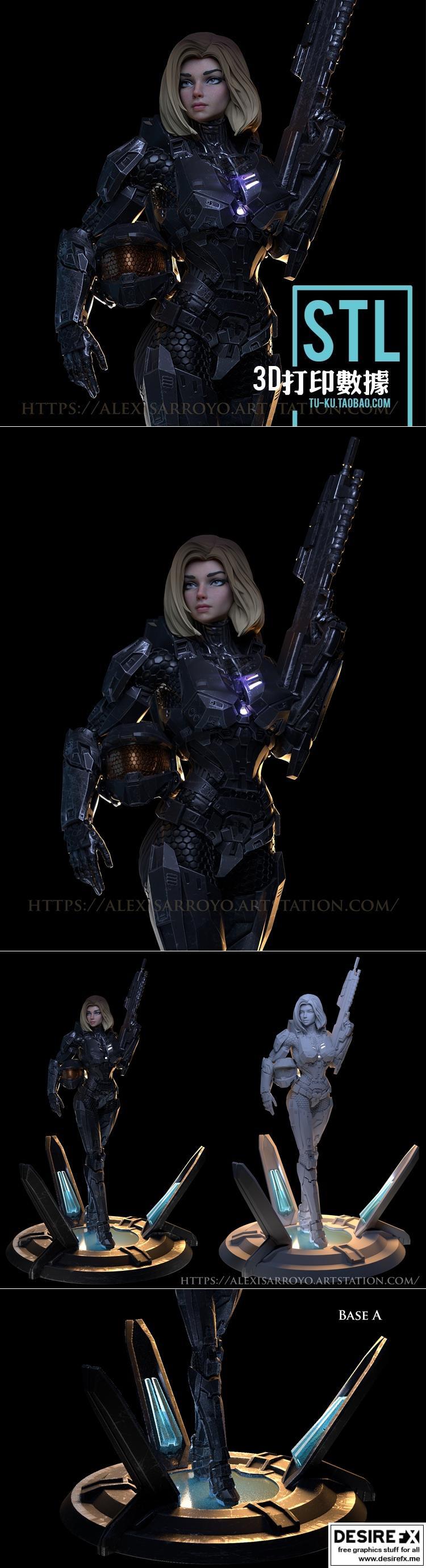 Master Chief 装甲战士 3D打印模型|Master Chief Armored – 3D Print Model STL