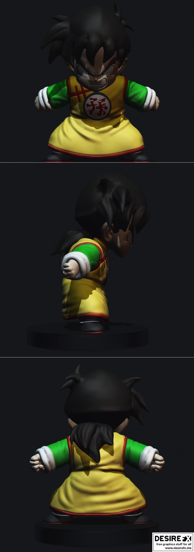 龙珠英雄Gohan Kid 3D打印模型|Gohan Kid – 3D Print Model STL